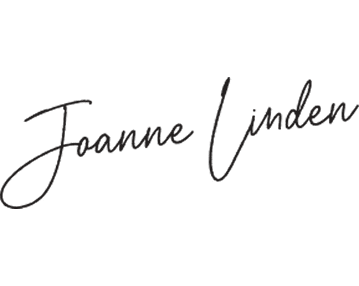 Joanne Linden signature on black background